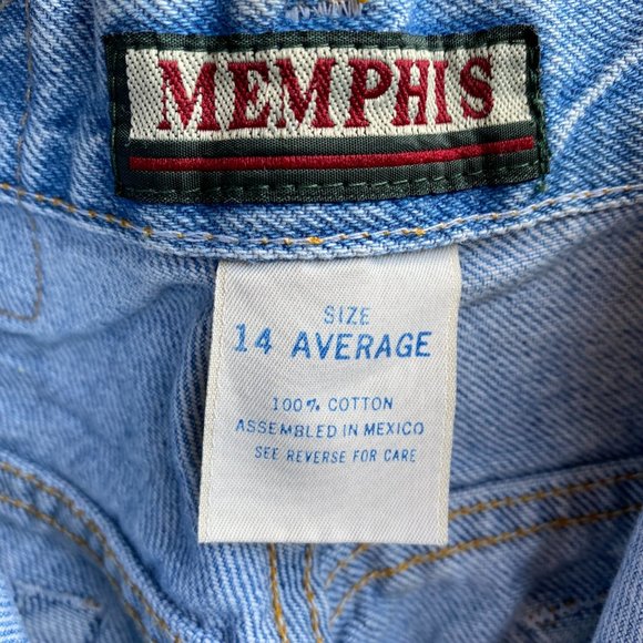 (4 / $40) Vintage Memphis Curvy Fit Blue Jeans SZ 14 - Picture 3 of 9